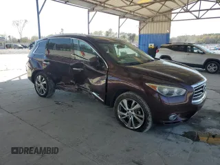 2013 Infiniti JX35 with VIN 5N1AL0MM9DC337002, listed as a Copart auction lot 51002775 with 128,836 mi miles and Salvage Title. Bid and sale history available at carsss.com. Image 4.