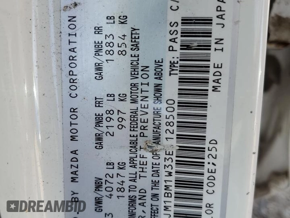 2014 Mazda 3 S Grand Touring with VIN JM1BM1W33E1128500, listed as a Copart auction lot 78155804 with 137,371 mi miles and Salvage Title. Bid and sale history available at DreamBid. Image 12.