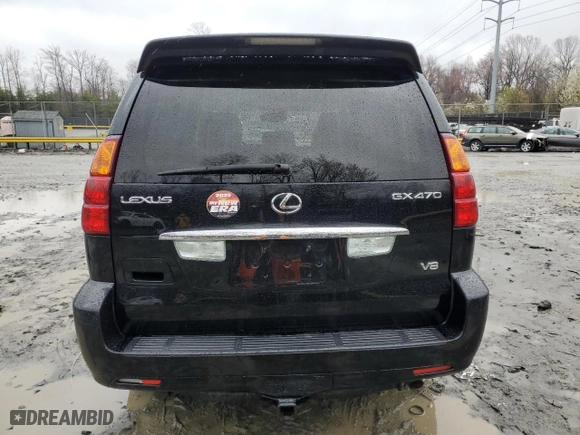 2005 Lexus GX 470 with VIN JTJBT20XX50076791, listed as a Copart auction lot 50433455 with 178,589 mi miles and Clean Title. Bid and sale history available at carsss.com. Image 6.