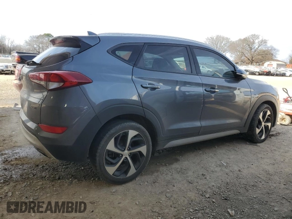 2018 Hyundai Tucson Sport with VIN KM8J33AL0JU802026, listed as a Copart auction lot 45869445 with 124,669 mi miles and Salvage Title. Bid and sale history available at carsss.com. Image 3.