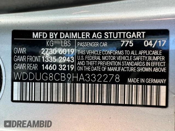 2017 Mercedes-Benz S 550 with VIN WDDUG8CB9HA332278, listed as a Copart auction lot 68955414 with 107,932 mi miles and Salvage Title. Bid and sale history available at carsss.com. Image 15.