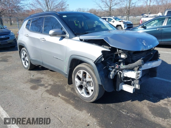 2018 Jeep Compass Limited with VIN 3C4NJCCB6JT489123, listed as a IAAI auction lot 41824477 with 101,291 mi miles and . Bid and sale history available at DreamBid. Image 1.