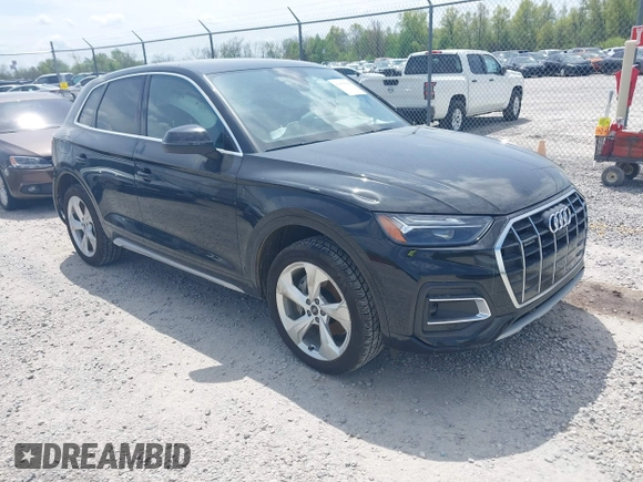 2021 Audi Q5 Premium Plus with VIN WA1BAAFY7M2024762, listed as a IAAI auction lot 42090408 with 58,082 mi miles and . Bid and sale history available at DreamBid. Image 1.