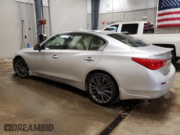 2017 Infiniti Q50 Red Sport 400 с VIN JN1FV7ARXHM871562, выставлен на аукционе Copart как лот 56331735 с пробегом 94 061 миль миль и Списание • Salvage title. История ставок и продаж доступна на DreamBid. Изображение 2.