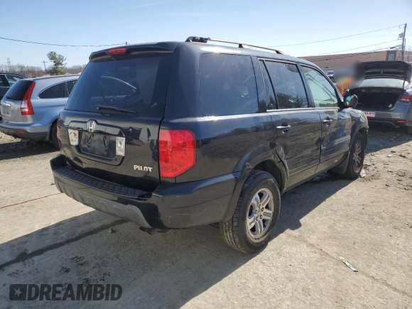 2005 Honda Pilot EX-L with VIN 2HKYF18545H554157, listed as a Copart auction lot 49722105 with 0 mi miles and Salvage Title. Bid and sale history available at carsss.com. Image 3.