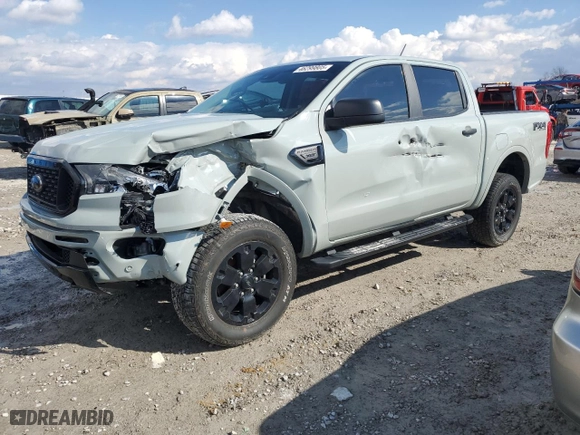 2023 Ford Ranger XL with VIN 1FTER4FH7PLE00968, listed as a Copart auction lot 46299805 with 25,262 mi miles and Salvage Title. Bid and sale history available at carsss.com. Image 1.