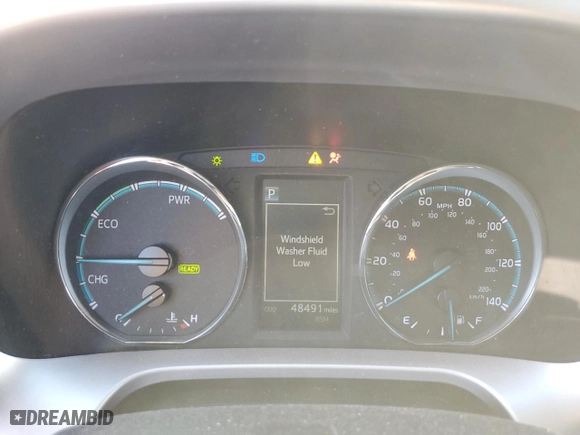 2017 Toyota RAV4 Hybrid XLE with VIN JTMRJREV0HD124707, listed as a Copart auction lot 48736145 with 48,491 mi miles and Salvage Title. Bid and sale history available at carsss.com. Image 9.