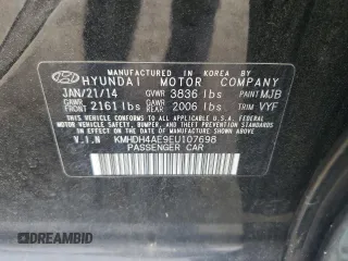 2014 Hyundai Elantra SE z VIN KMHDH4AE9EU107698, wystawiony jako Copart lot #56460845 z przebiegiem 179 338 mil mil oraz Szkoda całkowita • Salvage title. Historia ofert i sprzedaży dostępna na DreamBid. Obrazek 12.