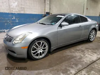 2005 Infiniti G35 Coupe with VIN JNKCV54E15M417756, listed as a Copart auction lot 43535735 with 121,825 mi miles and Salvage Title. Bid and sale history available at carsss.com. Image 1.