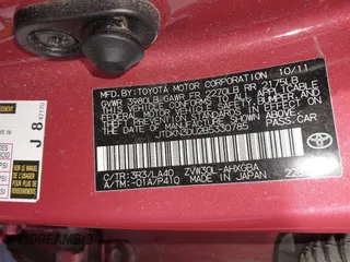 2011 Toyota Prius I with VIN JTDKN3DU2B5330785, listed as a IAAI auction lot 41710450 with 116,311 mi miles and . Bid and sale history available at DreamBid. Image 9.