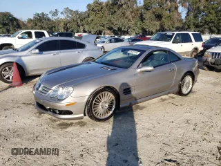 2005 Mercedes-Benz SL 55 AMG with VIN WDBSK74F45F089293, listed as a Copart auction lot 85487394 with 34,153 mi miles and Salvage title. Bid and sale history available at DreamBid. Image 1.