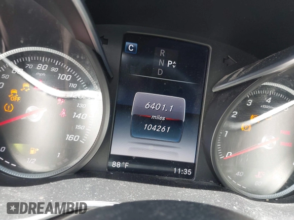 2016 Mercedes-Benz C 300 with VIN 55SWF4JBXGU165273, listed as a IAAI auction lot 42175112 with 104,261 mi miles and . Bid and sale history available at DreamBid. Image 7.