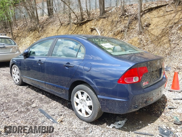 2008 Honda Civic LX with VIN 1HGFA165X8L067670, listed as a IAAI auction lot 42208641 with 188,328 mi miles and . Bid and sale history available at DreamBid. Image 3.