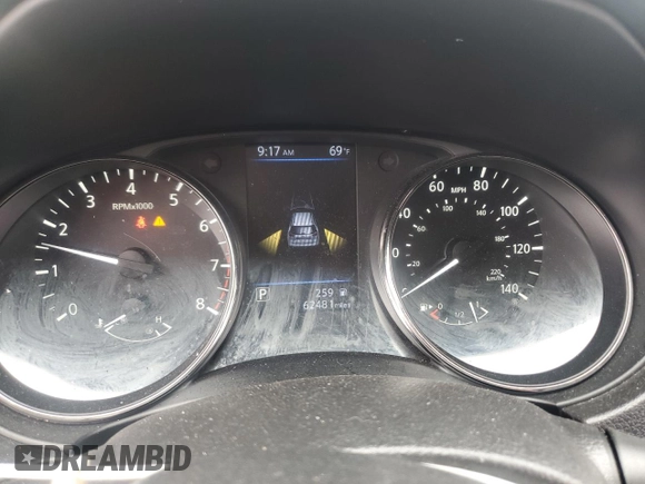 2020 Nissan Rogue S z VIN JN8AT2MT7LW005052, wystawiony jako Copart lot #57671635 z przebiegiem 62 481 mil mil oraz Szkoda całkowita • Salvage title. Historia ofert i sprzedaży dostępna na DreamBid. Obrazek 9.