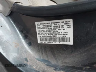 2006 Honda Odyssey EX with VIN 5FNRL38466B439222, listed as a IAAI auction lot 41384201 with 232,351 mi miles and . Bid and sale history available at DreamBid. Image 9.