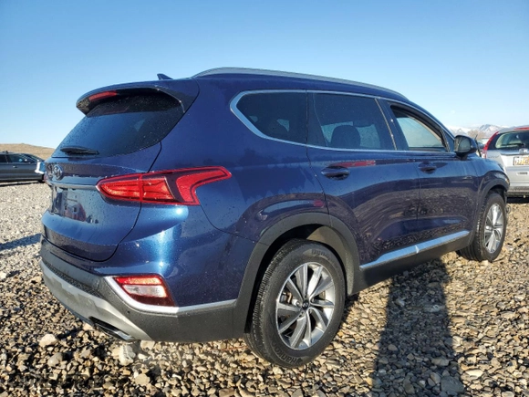 2019 Hyundai Santa Fe SEL with VIN 5NMS33AD1KH111274, listed as a Copart auction lot 44446505 with 33,393 mi miles and Salvage Title. Bid and sale history available at carsss.com. Image 3.