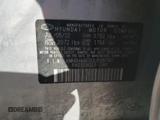 2013 Hyundai Elantra Limited with VIN KMHDH4AE5DU598740, listed as a Copart auction lot 50523365 with 138,411 mi miles and Salvage Title. Bid and sale history available at carsss.com. Image 12.