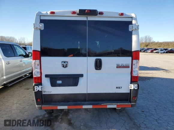 2021 Ram ProMaster Cargo with VIN 3C6LRVVG5ME584678, listed as a Copart auction lot 81923054 with 90,488 mi miles and Salvage Title. Bid and sale history available at DreamBid. Image 6.