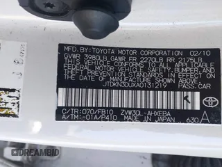 2010 Toyota Prius II with VIN JTDKN3DUXA0131219, listed as a IAAI auction lot 41635015 with Not Provided miles. Bid and sale history available at carsss.com. Image 9.