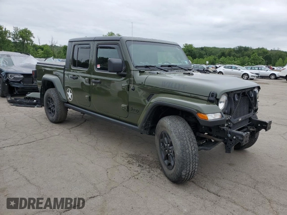 2021 Jeep Gladiator Sport S с VIN 1C6JJTAM3ML554990, выставлен на аукционе Copart как лот 60881425 с пробегом 32 705 миль миль и Списание • Salvage title. История ставок и продаж доступна на DreamBid. Изображение 4.