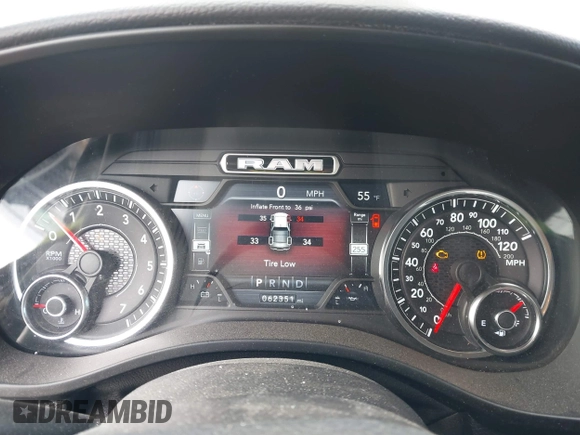 2019 Ram 1500 Big Horn/Lone Star with VIN 1C6SRFFT7KN781986, listed as a IAAI auction lot 41725219 with 62,351 mi miles. Bid and sale history available at carsss.com. Image 7.