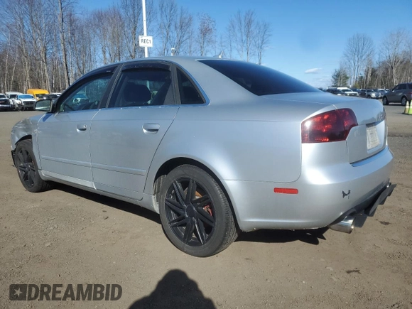 2007 Audi A4 2.0T with VIN WAUAF78E57A017762, listed as a Copart auction lot 50234585 with 159,666 mi miles and Salvage Title. Bid and sale history available at carsss.com. Image 2.