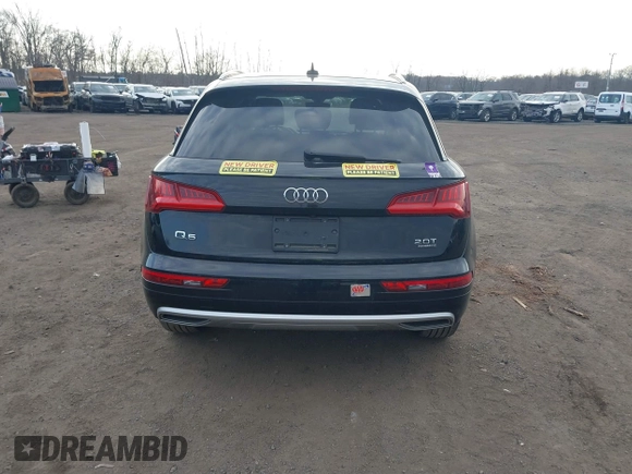 2018 Audi Q5 Premium with VIN WA1ANAFYXJ2173369, listed as a IAAI auction lot 41718714 with 60,578 mi miles and . Bid and sale history available at DreamBid. Image 16.