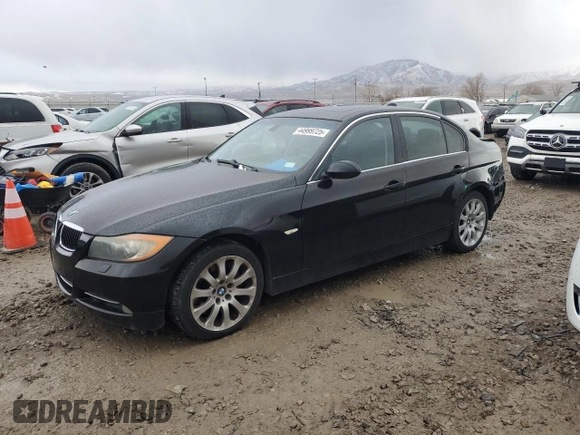 2007 BMW 3 Series 335xi with VIN WBAVD53557A008417, listed as a Copart auction lot 44999725 with 0 mi miles and Salvage Title. Bid and sale history available at carsss.com. Image 1.