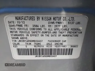 2013 Infiniti M z VIN JN1BY1AR6DM602407, wystawiony jako IAAI lot #41617455 z przebiegiem 99 195 mil mil oraz . Historia ofert i sprzedaży dostępna na DreamBid. Obrazek 9.