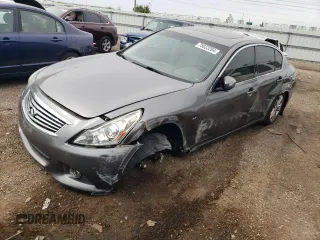 2015 Infiniti Q40 with VIN JN1CV6AR5FM523081, listed as a Copart auction lot 73023204 with 123,105 mi miles and Salvage Title. Bid and sale history available at carsss.com. Image 1.