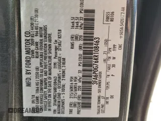 2019 Ford Fusion S with VIN 3FA6P0G76KR108463, listed as a Copart auction lot 54140365 with 111,908 mi miles and Salvage Title. Bid and sale history available at DreamBid. Image 12.
