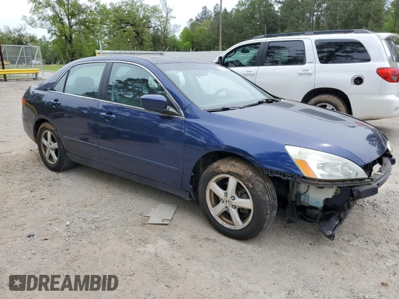 2005 Honda Accord EX with VIN 1HGCM567X5A079182, listed as a Copart auction lot 50696665 with 186,410 mi miles and Salvage Title. Bid and sale history available at DreamBid. Image 4.