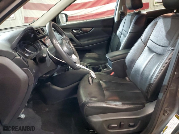 2017 Nissan Rogue SL with VIN 5N1AT2MV1HC760098, listed as a Copart auction lot 48839805 with 104,343 mi miles and Salvage Title. Bid and sale history available at carsss.com. Image 7.