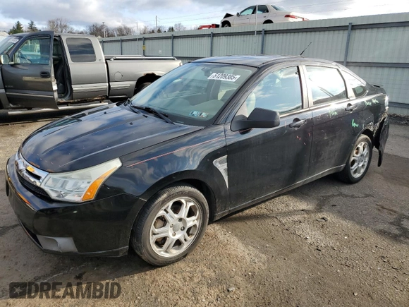 2008 Ford Focus SE with VIN 1FAHP35N18W152677, listed as a Copart auction lot 51209385 with 108,000 mi miles and Salvage Title. Bid and sale history available at carsss.com. Image 1.