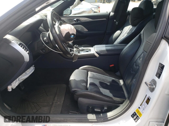 2020 BMW 8 Series M850i with VIN WBAGV8C01LBP48692, listed as a Copart auction lot 52019305 with Not provided miles and Salvage title. Bid and sale history available at DreamBid. Image 7.
