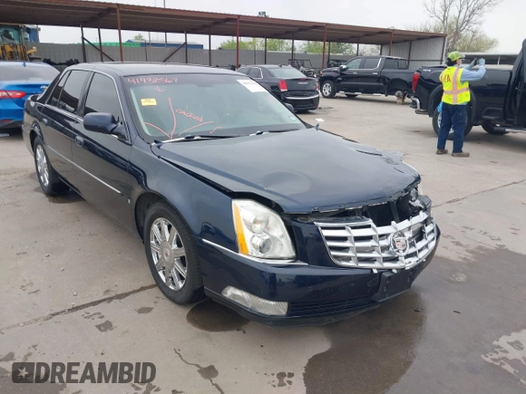 2008 Cadillac DTS 1SC with VIN 1G6KD57Y98U173996, listed as a IAAI auction lot 41932567 with 89,309 mi miles and . Bid and sale history available at carsss.com. Image 1.