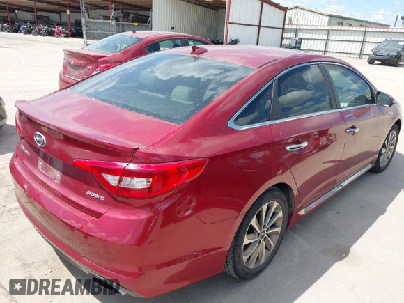2016 Hyundai Sonata Sport with VIN 5NPE34AF5GH418008, listed as a IAAI auction lot 42233479 with 120,488 mi miles and . Bid and sale history available at DreamBid. Image 4.