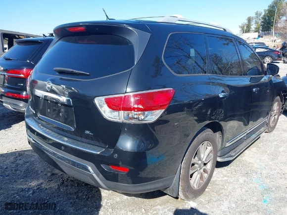 2016 Nissan Pathfinder S with VIN 5N1AR2MNXGC614005, listed as a IAAI auction lot 41588049 with 98,609 mi miles. Bid and sale history available at carsss.com. Image 4.