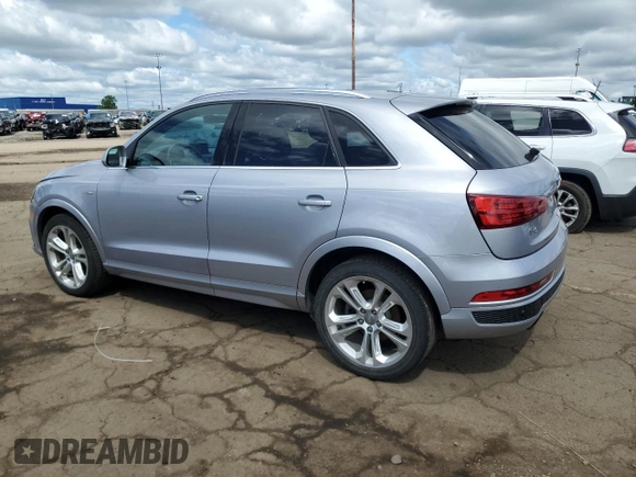 2017 Audi Q3 Prestige with VIN WA1GCCFS0HR005569, listed as a Copart auction lot 57902185 with 89,900 mi miles and Salvage title. Bid and sale history available at DreamBid. Image 2.