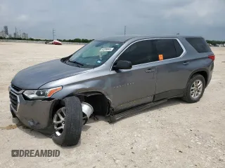 2021 Chevrolet Traverse LS z VIN 1GNERFKW3MJ108622, wystawiony jako Copart lot #54209845 z przebiegiem 68 457 mil mil oraz Szkoda całkowita • Salvage title. Historia ofert i sprzedaży dostępna na DreamBid. Obrazek 1.