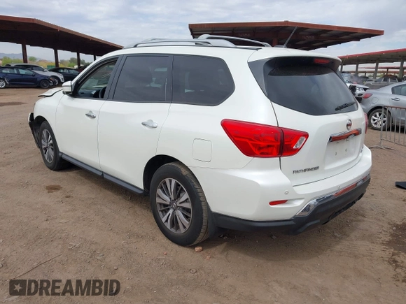 2017 Nissan Pathfinder SV with VIN 5N1DR2MMXHC668443, listed as a IAAI auction lot 42020905 with 109,417 mi miles. Bid and sale history available at carsss.com. Image 3.