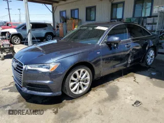 2017 Audi A6 Premium Plus with VIN WAUG8AFC4HN001744, listed as a Copart auction lot 62957215 with 45,373 mi miles and Salvage title. Bid and sale history available at DreamBid. Image 1.