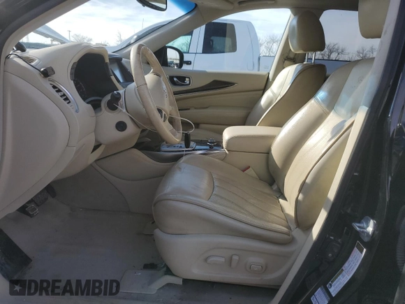 2014 Infiniti QX60 with VIN 5N1AL0MM2EC533316, listed as a Copart auction lot 43734075 with 124,280 mi miles and Salvage Title. Bid and sale history available at DreamBid. Image 7.