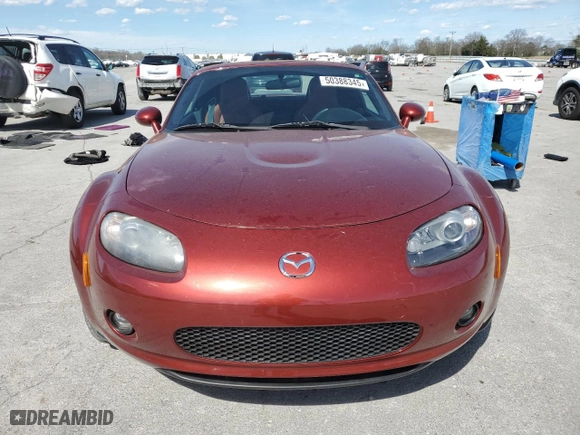2006 Mazda MX-5 Miata Touring with VIN JM1NC25F560108340, listed as a Copart auction lot 50388345 with 66,914 mi miles and Salvage Title. Bid and sale history available at carsss.com. Image 5.