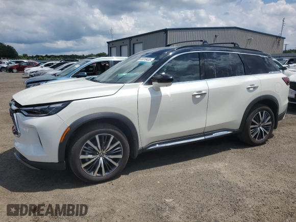 2025 Infiniti QX60 Autograph with VIN 5N1AL1HU5SC341027, listed as a Copart auction lot 65010435 with 5,180 mi miles and Salvage title. Bid and sale history available at DreamBid. Image 1.