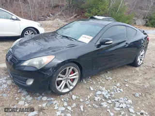 2010 Hyundai Genesis Coupe Track w/Nav with VIN KMHHU6KHXAU004544, listed as a IAAI auction lot 41882264 with 147,420 mi miles. Bid and sale history available at carsss.com. Image 2.