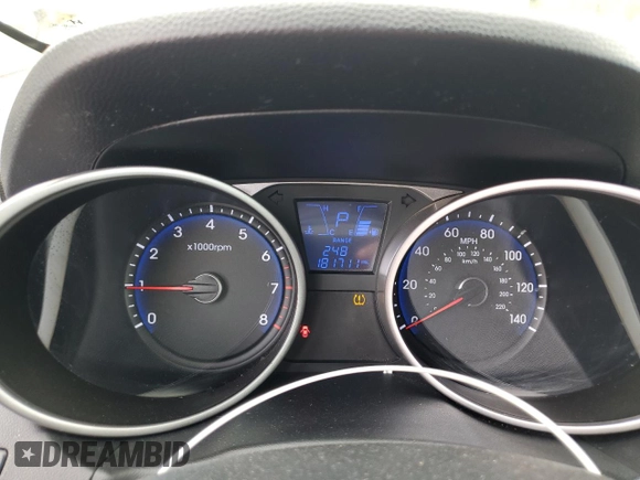 2013 Hyundai Tucson GLS with VIN KM8JU3AC1DU709937, listed as a Copart auction lot 52716295 with 181,711 mi miles and Salvage Title. Bid and sale history available at carsss.com. Image 9.