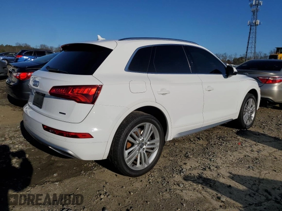 2020 Audi Q5 Premium Plus with VIN WA1BNAFYXL2032650, listed as a Copart auction lot 50775665 with 44,100 mi miles and Salvage title. Bid and sale history available at DreamBid. Image 3.