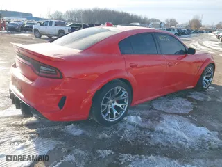 2021 Dodge Charger SRT Hellcat Widebody with VIN 2C3CDXL93MH592973, listed as a IAAI auction lot 41748976 with 24,884 mi miles. Bid and sale history available at carsss.com. Image 4.