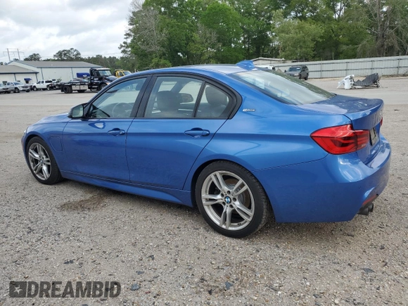 2018 BMW 3 Series 330e iPerformance with VIN WBA8E1C56JA177842, listed as a Copart auction lot 51521695 with 80,665 mi miles and Salvage Title. Bid and sale history available at carsss.com. Image 2.